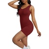 image:imageAlaroo Women One Piece Short Catsuit Bodycon Tank Jumpsuits Rompers Playsuit18dark Red