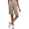 image:imageAlaroo Womens Bermuda Long Shorts with Pockets HighWaisted Knee Length Biker Athletic Running Yoga Workout GymKhaki