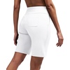 image:imageAlaroo Womens Bermuda Long Shorts with Pockets HighWaisted Knee Length Biker Athletic Running Yoga Workout GymWhite