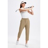 image:imageAlaroo Womens Golf Pants 78 Stretch Ankle High Waisted Travel PantsBeige