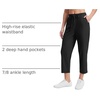 image:imageAlaroo Womens Golf Pants 78 Stretch Ankle High Waisted Travel PantsBlack