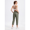 image:imageAlaroo Womens Golf Pants 78 Stretch Ankle High Waisted Travel PantsLight Gray