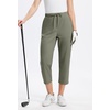 image:imageAlaroo Womens Golf Pants 78 Stretch Ankle High Waisted Travel PantsLight Gray
