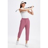 image:imageAlaroo Womens Golf Pants 78 Stretch Ankle High Waisted Travel PantsPink