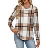image:imageAlaroo Womens Long Sleeve Shirts 2026 Fall Tunic Tops Crewneck Blouses PrintPrint 01