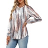 image:imageAlaroo Womens Long Sleeve Shirts 2026 Fall Tunic Tops Crewneck Blouses PrintPrint 03