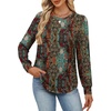 image:imageAlaroo Womens Long Sleeve Shirts 2026 Fall Tunic Tops Crewneck Blouses PrintPrint 04