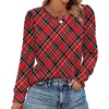 image:imageAlaroo Womens Long Sleeve Shirts 2026 Fall Tunic Tops Crewneck Blouses PrintPrint 05