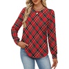 image:imageAlaroo Womens Long Sleeve Shirts 2026 Fall Tunic Tops Crewneck Blouses PrintPrint 05
