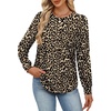 image:imageAlaroo Womens Long Sleeve Shirts 2026 Fall Tunic Tops Crewneck Blouses PrintPrint 07