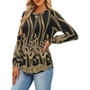 image:imageAlaroo Womens Long Sleeve Shirts 2026 Fall Tunic Tops Crewneck Blouses PrintPrint 10