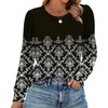 image:imageAlaroo Womens Long Sleeve Shirts 2026 Fall Tunic Tops Crewneck Blouses PrintPrint 11