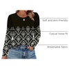image:imageAlaroo Womens Long Sleeve Shirts 2026 Fall Tunic Tops Crewneck Blouses PrintPrint 11