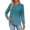 image:imageAlaroo Womens Long Sleeve Shirts 2026 Fall Tunic Tops Crewneck Blouses PrintPrint 12