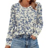 image:imageAlaroo Womens Long Sleeve Shirts 2026 Fall Tunic Tops Crewneck Blouses PrintPrint 14