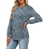 image:imageAlaroo Womens Long Sleeve Shirts 2026 Fall Tunic Tops Crewneck Blouses PrintPrint 15
