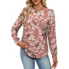 image:imageAlaroo Womens Long Sleeve Shirts 2026 Fall Tunic Tops Crewneck Blouses PrintPrint 17