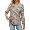 image:imageAlaroo Womens Long Sleeve Shirts 2026 Fall Tunic Tops Crewneck Blouses PrintPrint 18