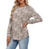 image:imageAlaroo Womens Long Sleeve Shirts 2026 Fall Tunic Tops Crewneck Blouses PrintPrint 18