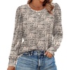 image:imageAlaroo Womens Long Sleeve Shirts 2026 Fall Tunic Tops Crewneck Blouses PrintPrint 18