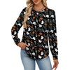 image:imageAlaroo Womens Long Sleeve Shirts 2026 Fall Tunic Tops Crewneck Blouses PrintPrint 19