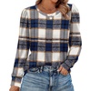 image:imageAlaroo Womens Long Sleeve Shirts 2026 Fall Tunic Tops Crewneck Blouses PrintPrint 20