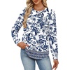image:imageAlaroo Womens Long Sleeve Shirts 2026 Fall Tunic Tops Crewneck Blouses PrintPrint 21