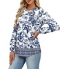 image:imageAlaroo Womens Long Sleeve Shirts 2026 Fall Tunic Tops Crewneck Blouses PrintPrint 21