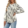 image:imageAlaroo Womens Long Sleeve Shirts 2026 Fall Tunic Tops Crewneck Blouses PrintPrint 24