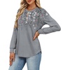 image:imageAlaroo Womens Long Sleeve Shirts 2026 Fall Tunic Tops Crewneck Blouses PrintPrint 25