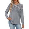 image:imageAlaroo Womens Long Sleeve Shirts 2026 Fall Tunic Tops Crewneck Blouses PrintPrint 25
