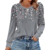 image:imageAlaroo Womens Long Sleeve Shirts 2026 Fall Tunic Tops Crewneck Blouses PrintPrint 25