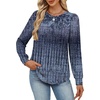 image:imageAlaroo Womens Long Sleeve Shirts 2026 Fall Tunic Tops Crewneck Blouses PrintPrint 26