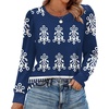 image:imageAlaroo Womens Long Sleeve Shirts 2026 Fall Tunic Tops Crewneck Blouses PrintPrint 27