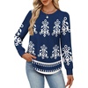 image:imageAlaroo Womens Long Sleeve Shirts 2026 Fall Tunic Tops Crewneck Blouses PrintPrint 27
