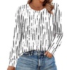 image:imageAlaroo Womens Long Sleeve Shirts 2026 Fall Tunic Tops Crewneck Blouses PrintPrint 30