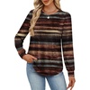 image:imageAlaroo Womens Long Sleeve Shirts 2026 Fall Tunic Tops Crewneck Blouses PrintPrint 32