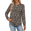 image:imageAlaroo Womens Long Sleeve Shirts 2026 Fall Tunic Tops Crewneck Blouses PrintPrint 35