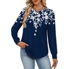 image:imageAlaroo Womens Long Sleeve Shirts 2026 Fall Tunic Tops Crewneck Blouses PrintPrint 36