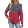 image:imageAlaroo Womens Long Sleeve Shirts 2026 Fall Tunic Tops Crewneck Blouses PrintPrint 38