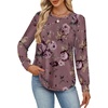 image:imageAlaroo Womens Long Sleeve Shirts 2026 Fall Tunic Tops Crewneck Blouses PrintPrint 39