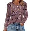 image:imageAlaroo Womens Long Sleeve Shirts 2026 Fall Tunic Tops Crewneck Blouses PrintPrint 39
