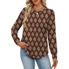 image:imageAlaroo Womens Long Sleeve Shirts 2026 Fall Tunic Tops Crewneck Blouses PrintPrint 44