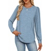image:imageAlaroo Womens Long Sleeve Shirts 2026 Fall Tunic Tops Crewneck Blouses PrintPrint 45
