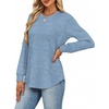 image:imageAlaroo Womens Long Sleeve Shirts 2026 Fall Tunic Tops Crewneck Blouses PrintPrint 45