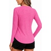 image:imageAlaroo Womens Long Sleeve Shirts Workout Tops Hiking FishingPink