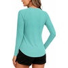 image:imageAlaroo Womens Long Sleeve Shirts Workout Tops Hiking FishingTeal