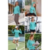image:imageAlaroo Womens Long Sleeve Shirts Workout Tops Hiking FishingTeal