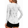 image:imageAlaroo Womens Long Sleeve Shirts Workout Tops Hiking FishingWhite Print