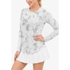image:imageAlaroo Womens Long Sleeve Shirts Workout Tops Hiking FishingWhite Print